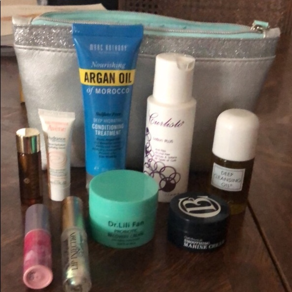 Assorted beauty products